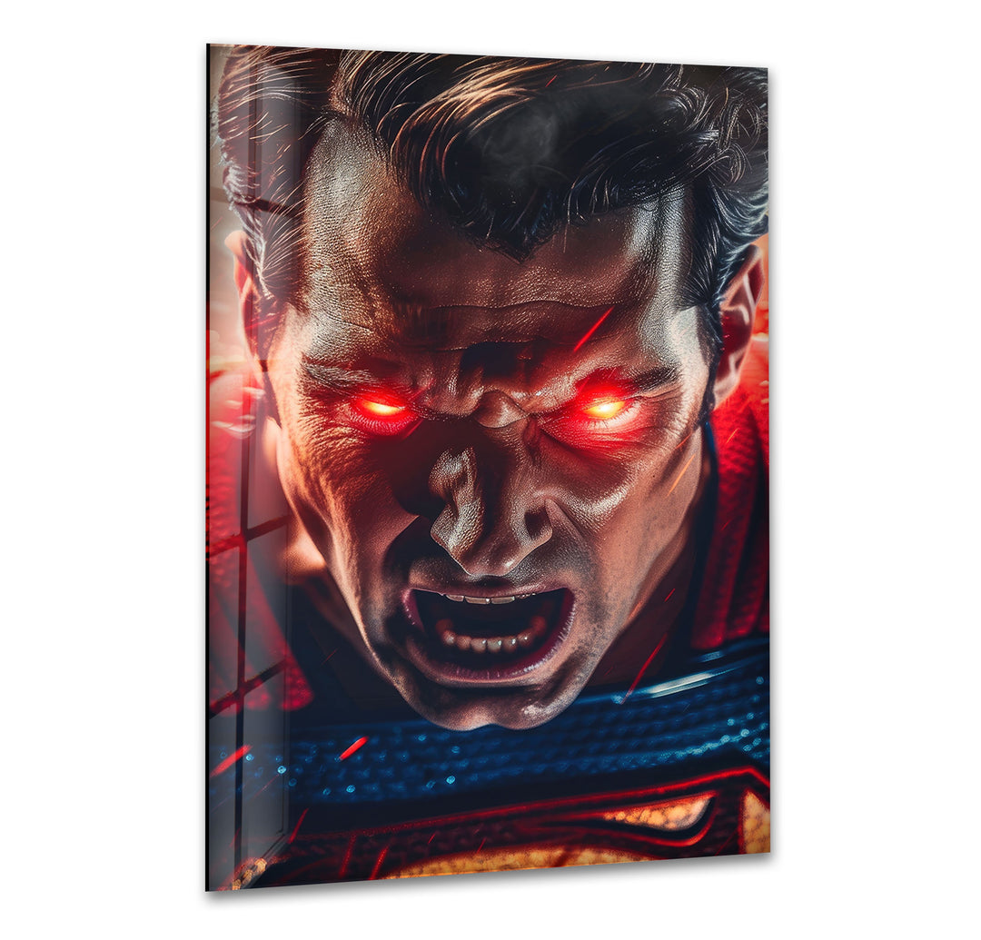 Superman Red Eye Glass Wall Art art glass wall art, glass wall art pictures
