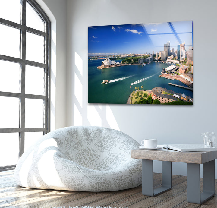Glaswandkunst am Hafen von Sydney – Berühmtes australisches Wahrzeichen mit Blick auf das Opernhaus