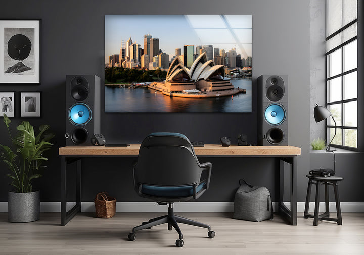 Glaswandkunst des Sydney Opera House – Kultiger Blick auf Australiens berühmten Hafen