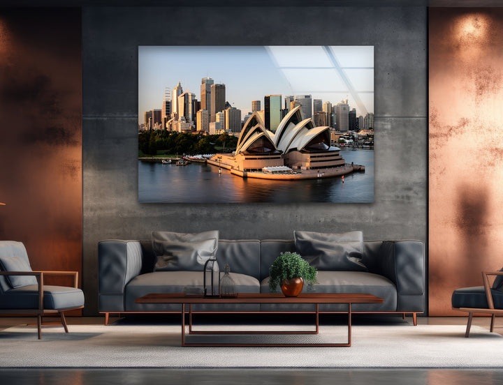 Glaswandkunst des Sydney Opera House – Kultiger Blick auf Australiens berühmten Hafen