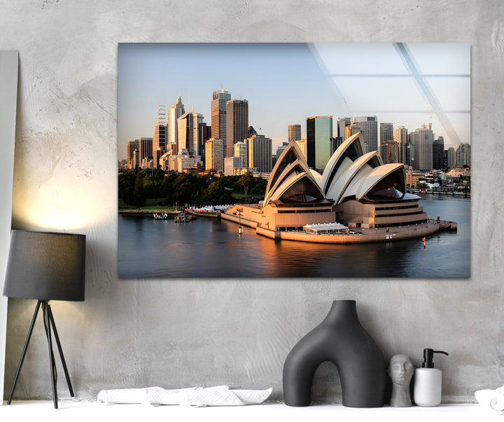 Glaswandkunst des Sydney Opera House – Kultiger Blick auf Australiens berühmten Hafen