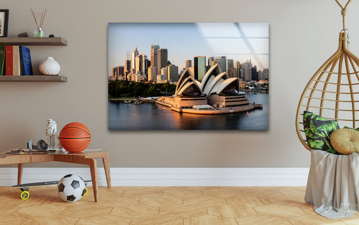 Glaswandkunst des Sydney Opera House – Kultiger Blick auf Australiens berühmten Hafen