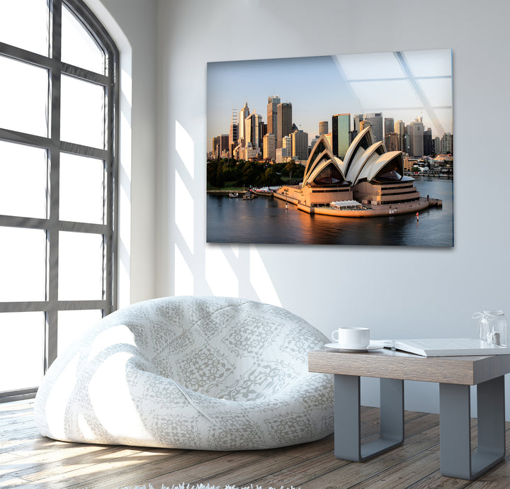 Glaswandkunst des Sydney Opera House – Kultiger Blick auf Australiens berühmten Hafen