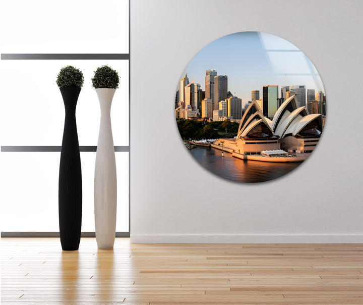 Glaswandkunst des Sydney Opera House – Kultiger Blick auf Australiens berühmten Hafen