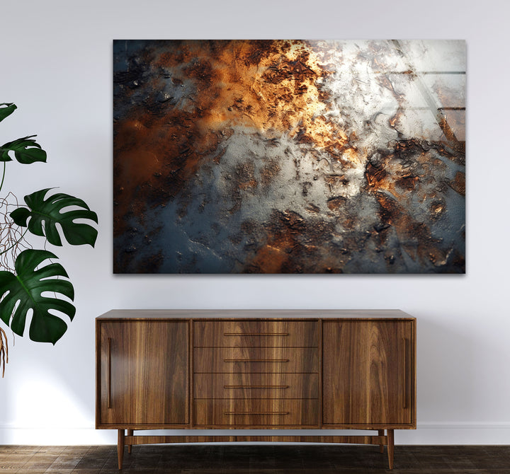 Industrial Rust Texture Wall Art – Modern Abstract Metal Decor