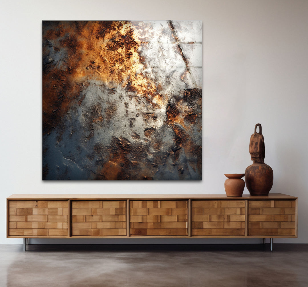 Industrial Rust Texture Wall Art – Modern Abstract Metal Decor