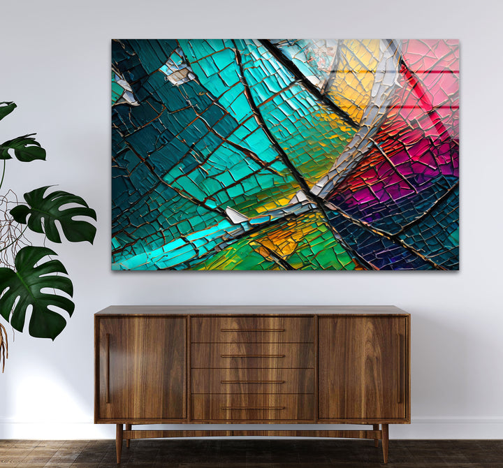 Cracked Color Glass Wall Art