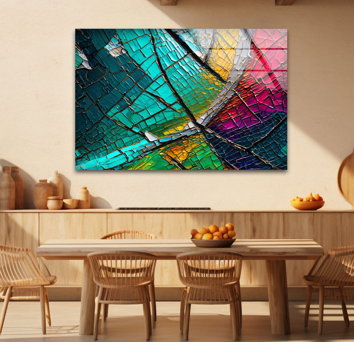 Cracked Color Glass Wall Art