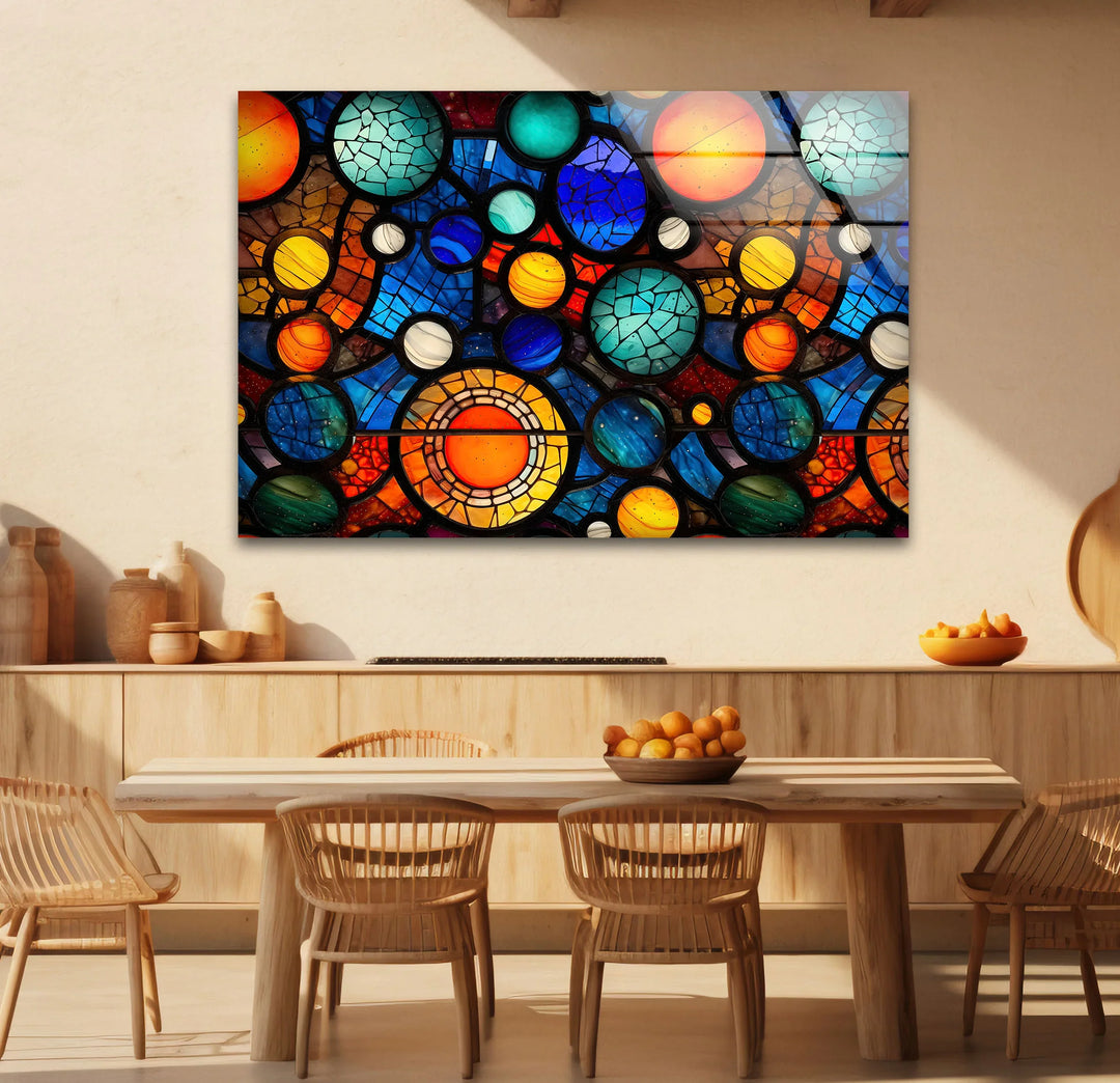 Stained Glass Space Wall Art – Vibrant Solar System & Planets - MyPhotoStation