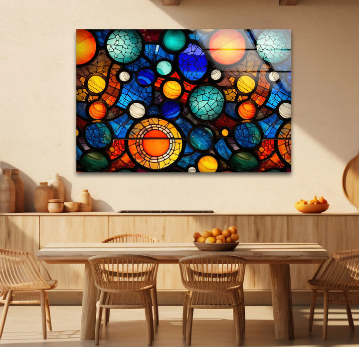 Stained Glass Space Wall Art – Vibrant Solar System & Planets - MyPhotoStation