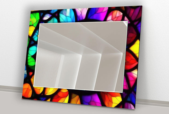 Colored Abstract Wall Mirror Gold Mirror
