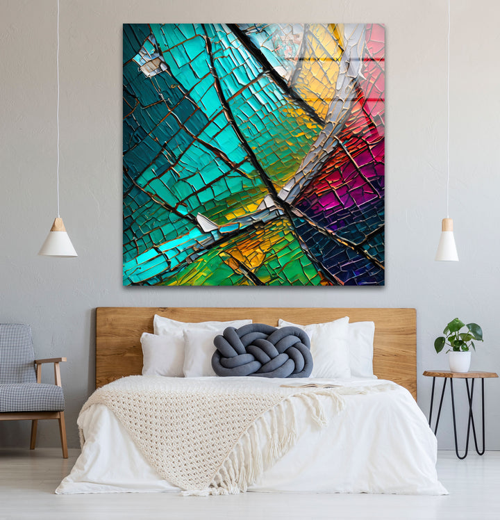 Cracked Color Glass Wall Art