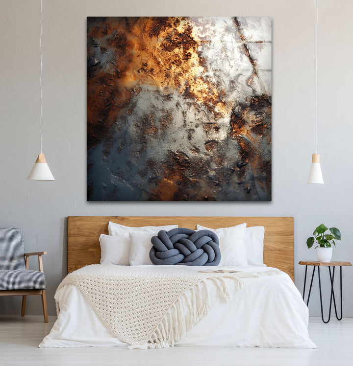 Industrial Rust Texture Wall Art – Modern Abstract Metal Decor