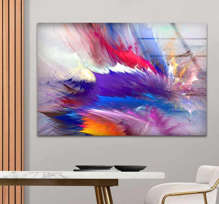 Vivid Energy Wall Art – Color Explosion Abstract Glass Print