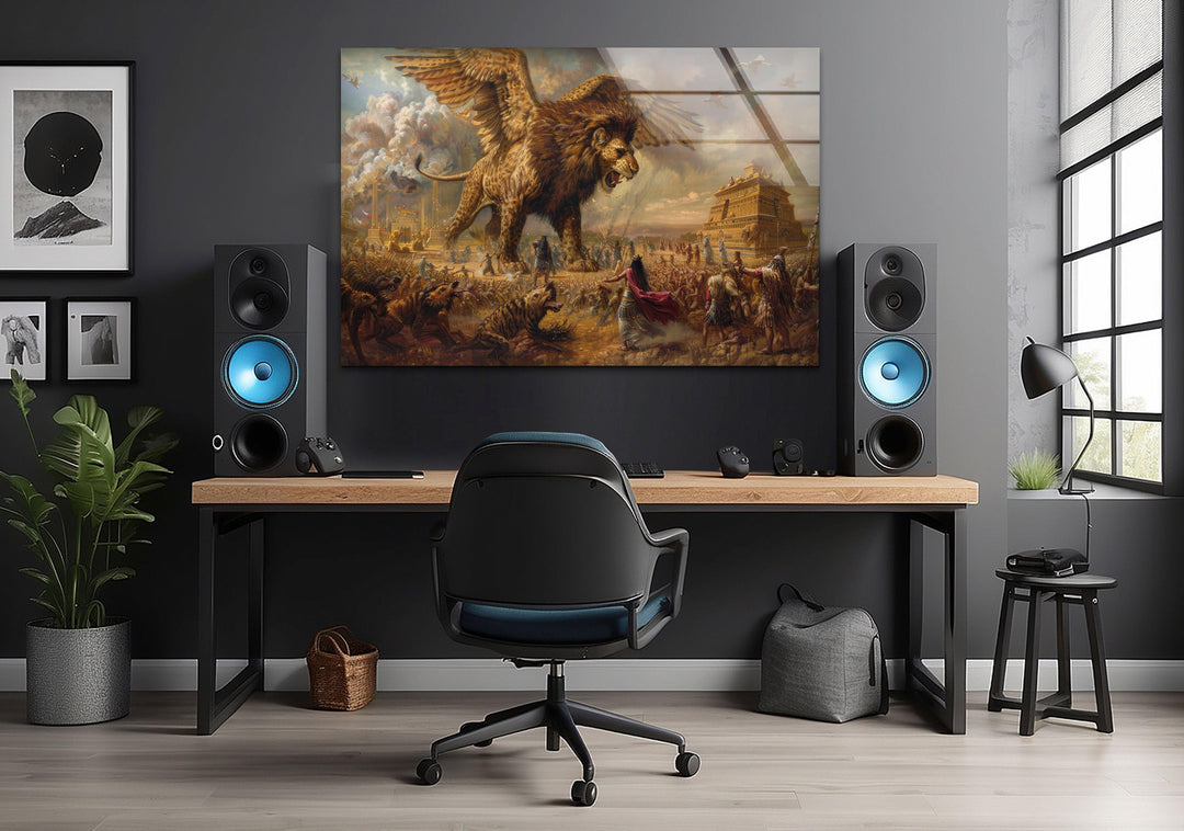 The Epic of Gilgamesh Glass Wall Art glass pictures for Wall, glass prints wall art
