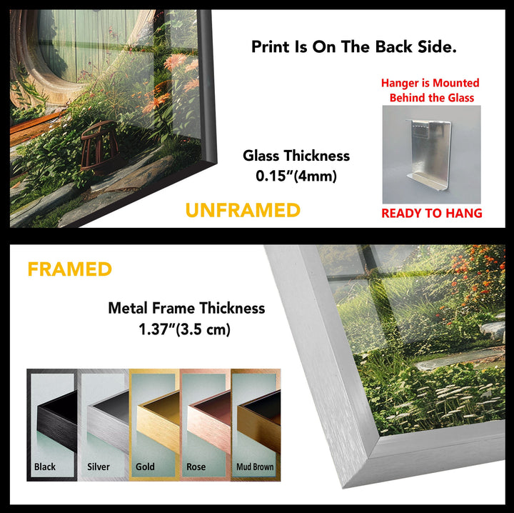 The Hobbit House Glass Wall Art
