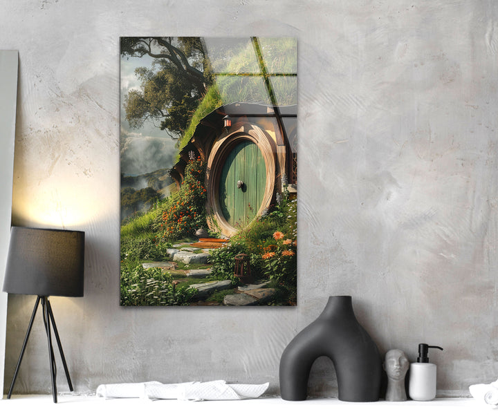 The Hobbit House Glass Wall Art custom glass pictures, glass art prints
