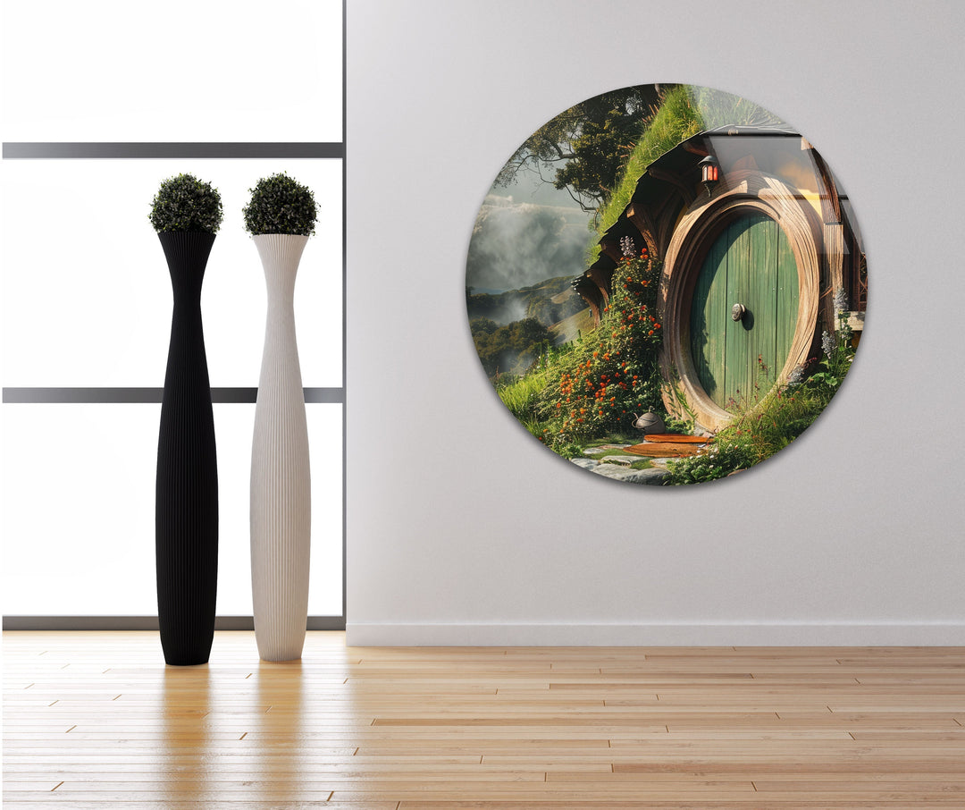 The Hobbit House Glass Wall Art picture on glass wall art, photos printed on glass
