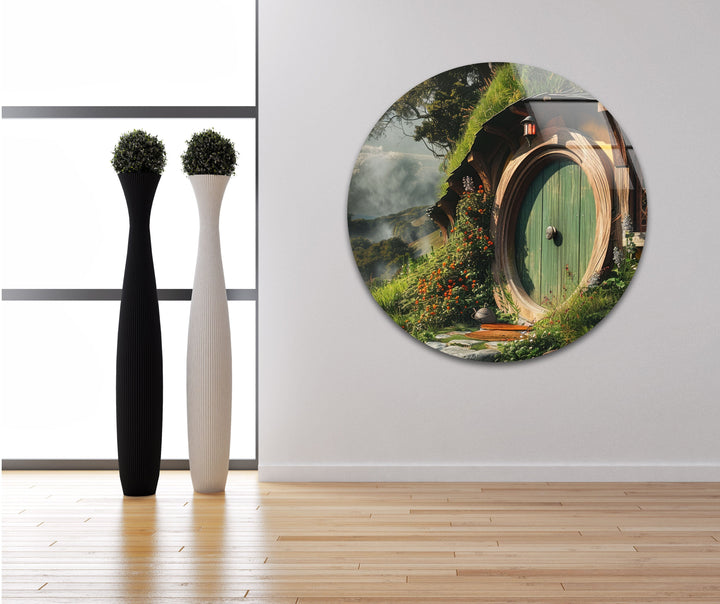 The Hobbit House Glass Wall Art picture on glass wall art, photos printed on glass
