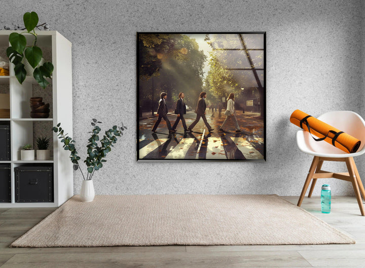 The Beatles Glass Wall Art picture on glass wall art, photos printed on glass
