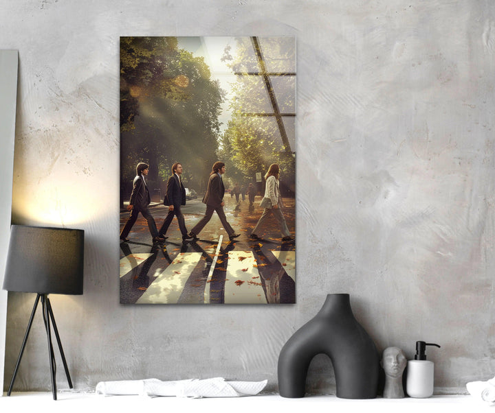 The Beatles Glass Wall Art print on glass, glass printed photos
