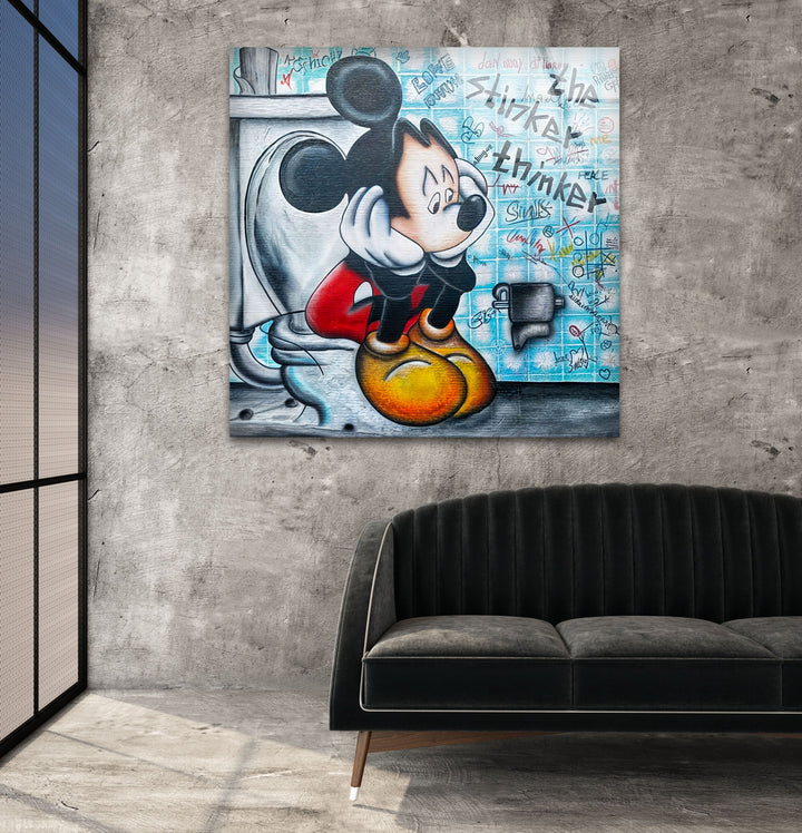 The Stinker Thinker Glass Wall Art stained glass wall art, stained glass wall decor
