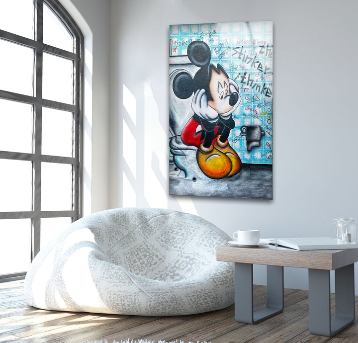 The Stinker Thinker Glass Wall Art custom glass pictures, glass art prints

