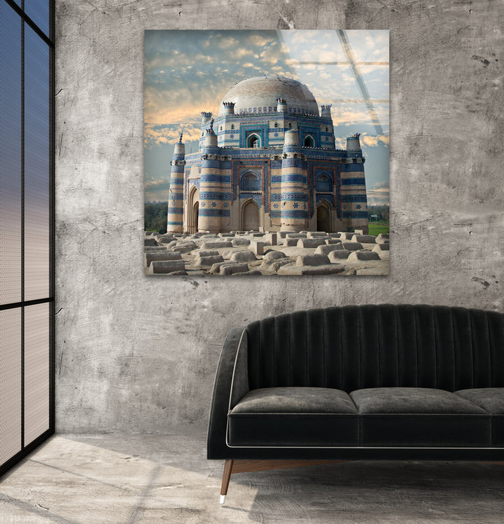 Glaswandkunst zum Grab von Shah Rukn-e-Alam – Majestätisches Grabmal von Multan