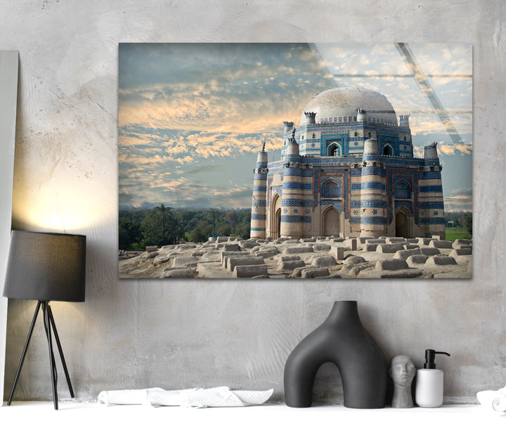 Glaswandkunst zum Grab von Shah Rukn-e-Alam – Majestätisches Grabmal von Multan