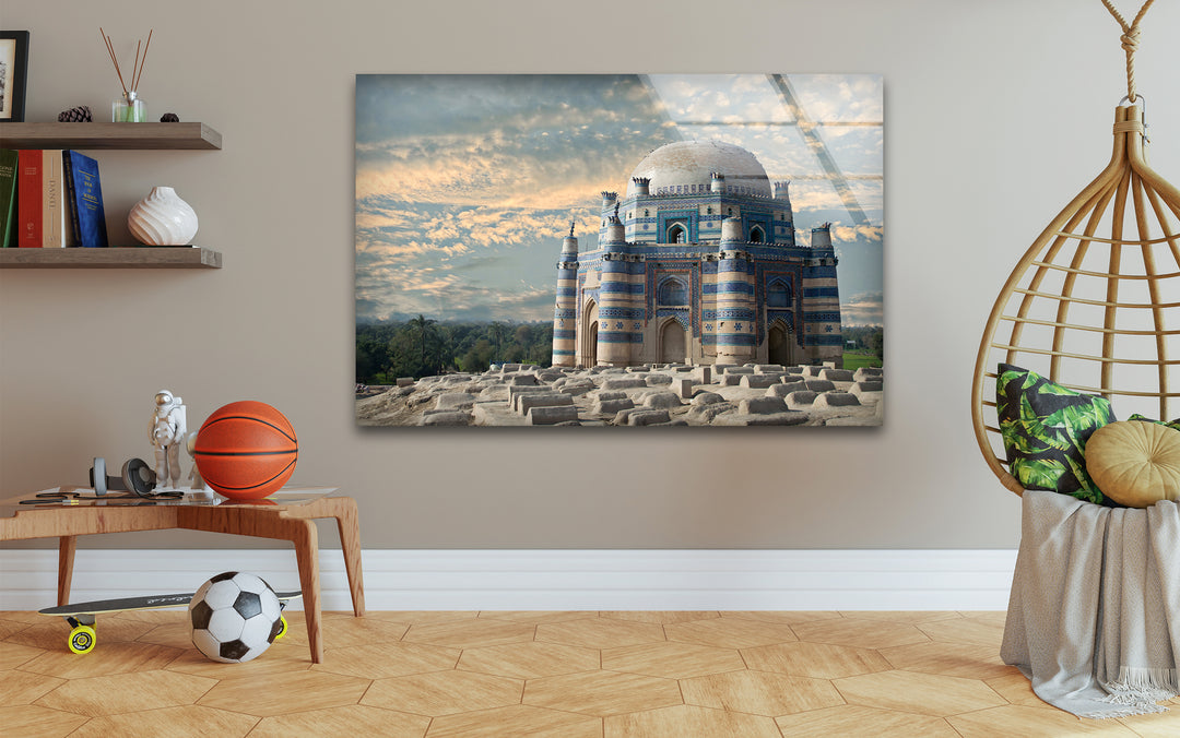 Glaswandkunst zum Grab von Shah Rukn-e-Alam – Majestätisches Grabmal von Multan