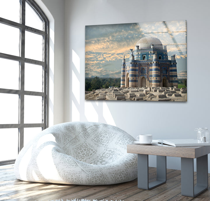 Glaswandkunst zum Grab von Shah Rukn-e-Alam – Majestätisches Grabmal von Multan