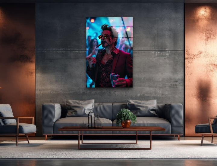 Tony Stark Glass Wall Art,glass image printing, glass prints from photos