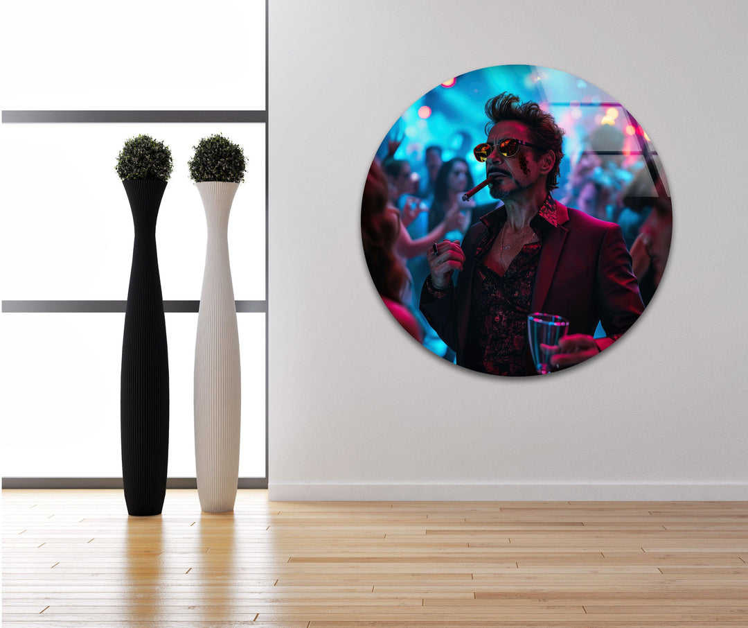 Tony Stark Glass Wall Art, art glass wall art, glass wall art pictures