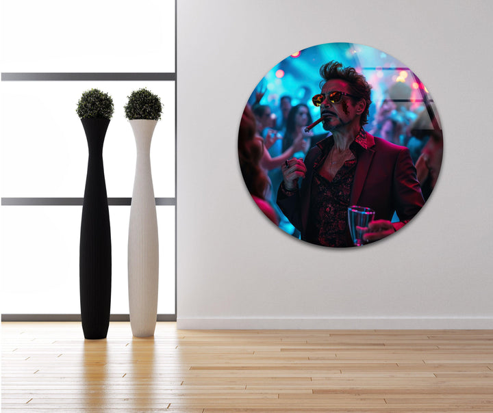 Tony Stark Glass Wall Art, art glass wall art, glass wall art pictures