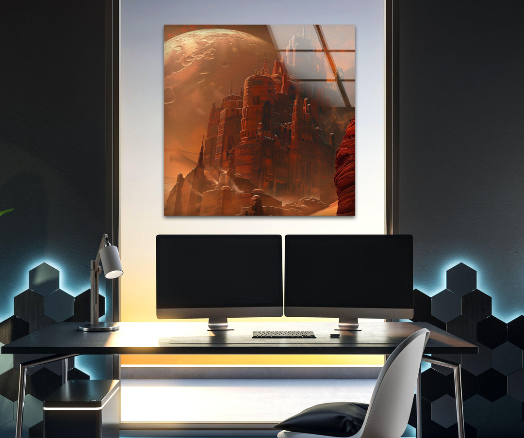 Towers of an Ancient City Glass Wall Art, glass photo prints, glass picture prints