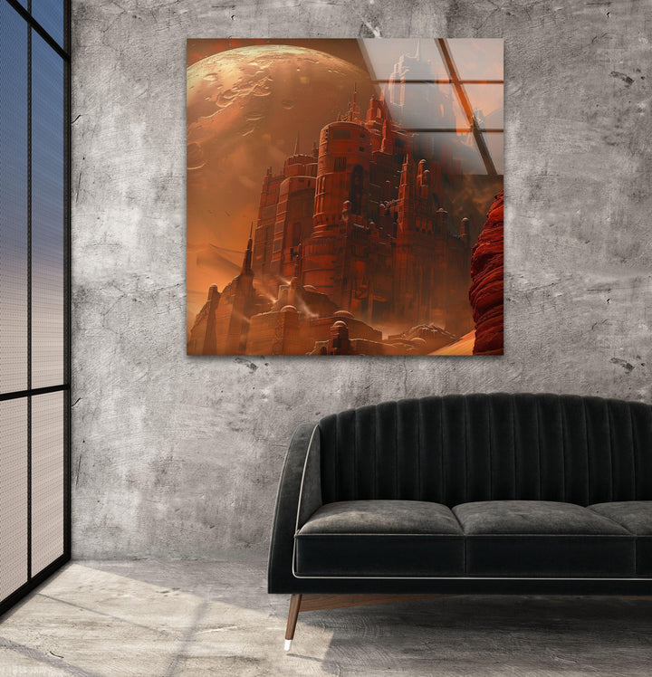 Towers of an Ancient City Glass Wall Art, glass image printing, glass prints from photos