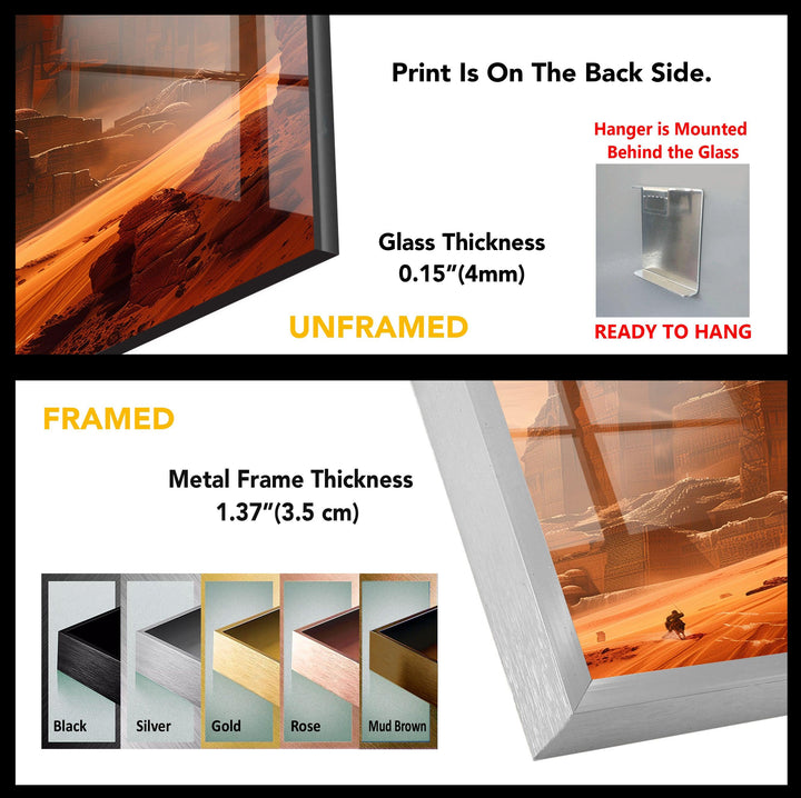 Towers of an Ancient City Glass Wall Art, custom glass photo prints, large glass prints