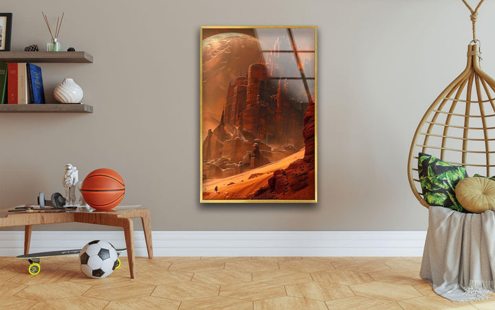Towers of an Ancient City Glass Wall Art, photo print on glass, prints on glass wall art
