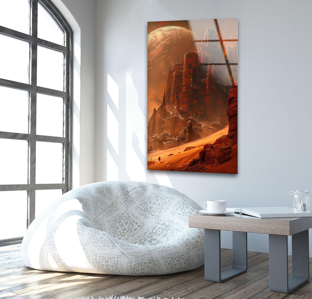 Towers of an Ancient City Glass Wall Art, large glass photo prints, glass wall photos