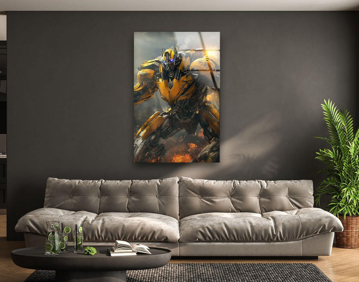 Transformers Bumblebee Photographs on Glass for Decor