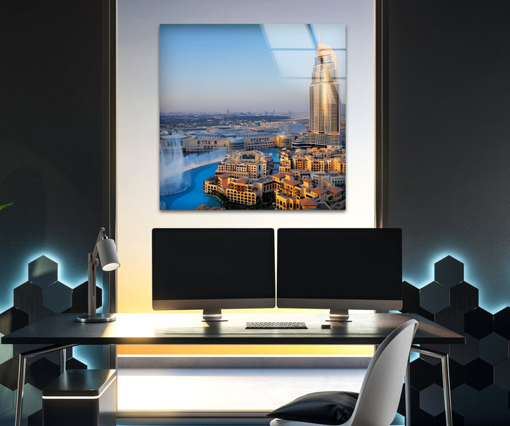 Burj Khalifa Glaswandkunst – Ikonisches Wahrzeichen Dubais mit atemberaubendem Blick auf die Skyline