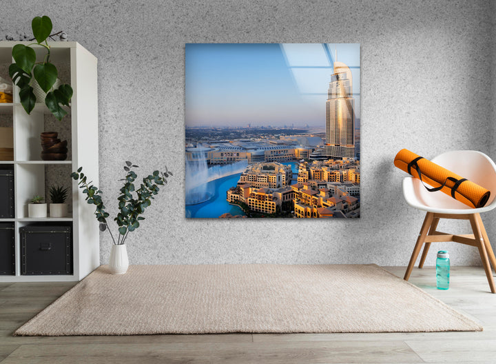 Burj Khalifa Glaswandkunst – Ikonisches Wahrzeichen Dubais mit atemberaubendem Blick auf die Skyline