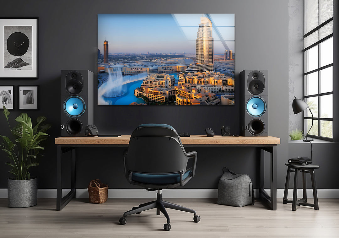 Burj Khalifa Glaswandkunst – Ikonisches Wahrzeichen Dubais mit atemberaubendem Blick auf die Skyline