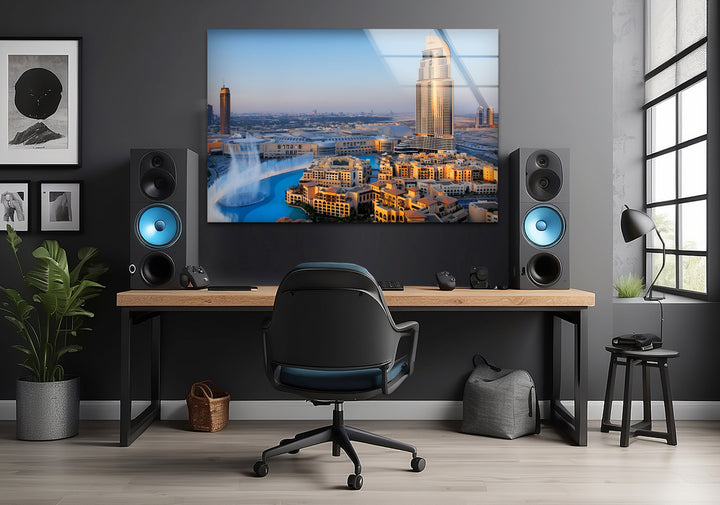 Burj Khalifa Glaswandkunst – Ikonisches Wahrzeichen Dubais mit atemberaubendem Blick auf die Skyline