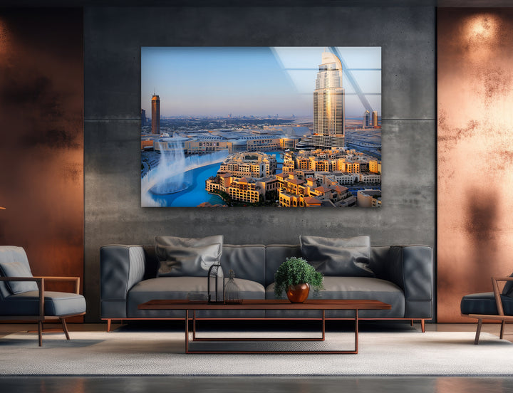 Burj Khalifa Glaswandkunst – Ikonisches Wahrzeichen Dubais mit atemberaubendem Blick auf die Skyline