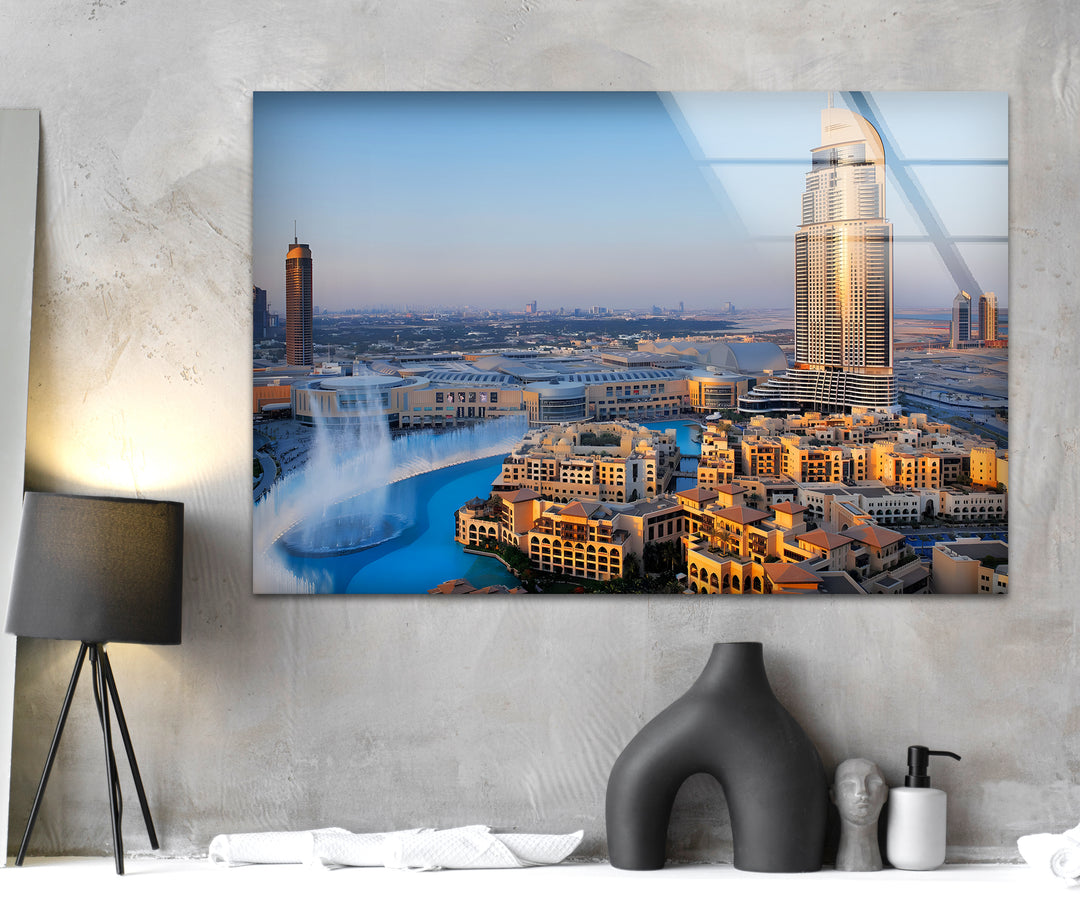 Burj Khalifa Glaswandkunst – Ikonisches Wahrzeichen Dubais mit atemberaubendem Blick auf die Skyline