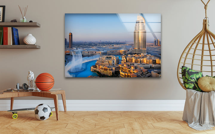 Burj Khalifa Glaswandkunst – Ikonisches Wahrzeichen Dubais mit atemberaubendem Blick auf die Skyline