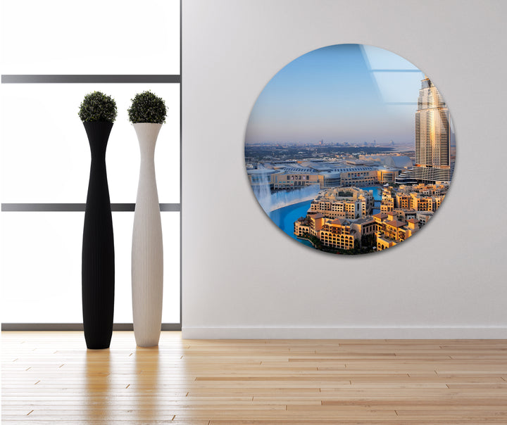 Burj Khalifa Glaswandkunst – Ikonisches Wahrzeichen Dubais mit atemberaubendem Blick auf die Skyline