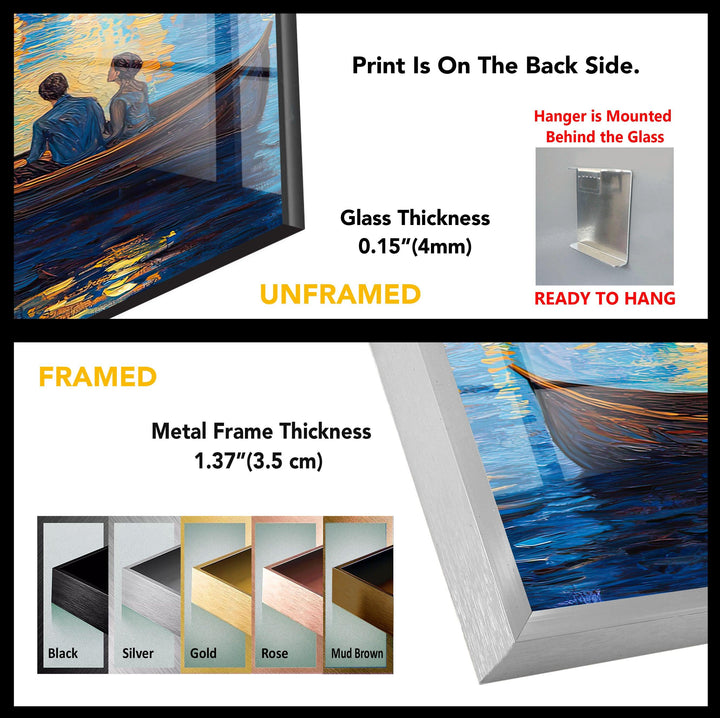 Van Gogh Oil Painting Starry Sky Glass Wall Art