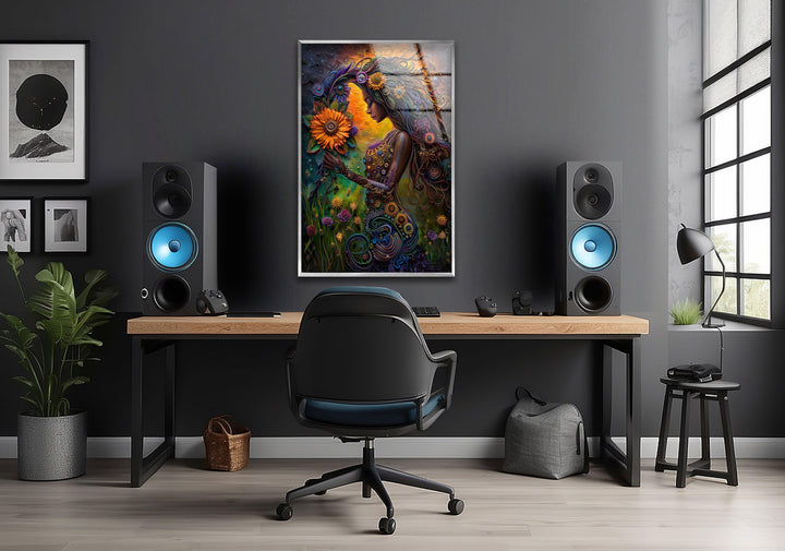 Virgo Zodiac Glass Wall Art photo print on glass, prints on glass wall art

